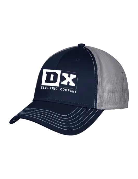 Navy/Grey Mesh Trucker Cap Snap Back w/DX Logo