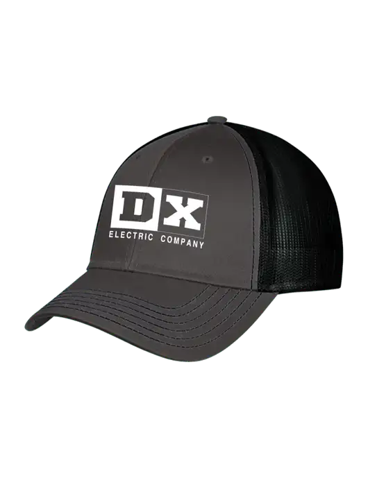 Charcoal/Black Mesh Trucker Cap Snap Back w/DX Logo
