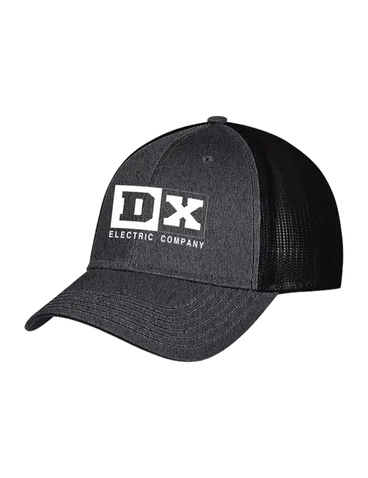 Charcoal Heather/Black Mesh Trucker Cap Snap Back w/DX Logo