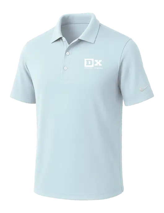 NIKE Very Light Blue Dri-Fit Micro Pique Polo w/DX Logo