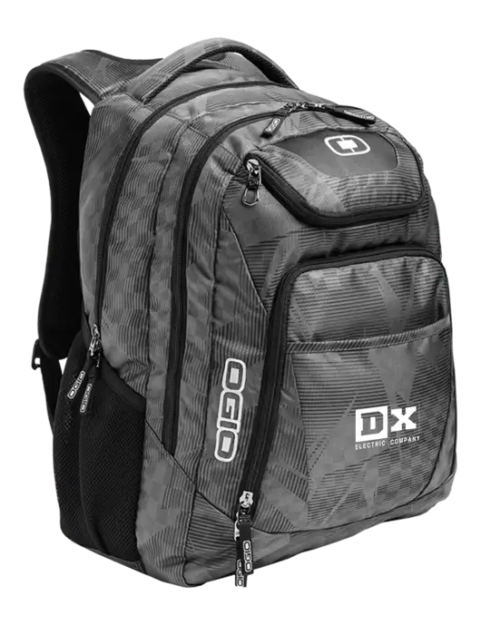 OGIO Race Day Silver Excelsior Laptop Backpack w/DX Logo