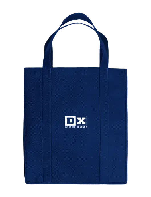 Eco Reusable Jumbo Navy Blue Shopping Bag w/DX Logo