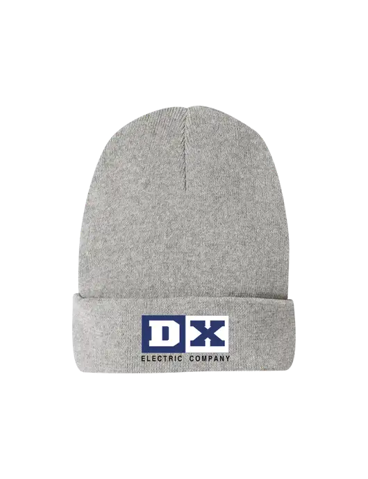 Recycled Light Heather Grey Beanie w/DX Logo