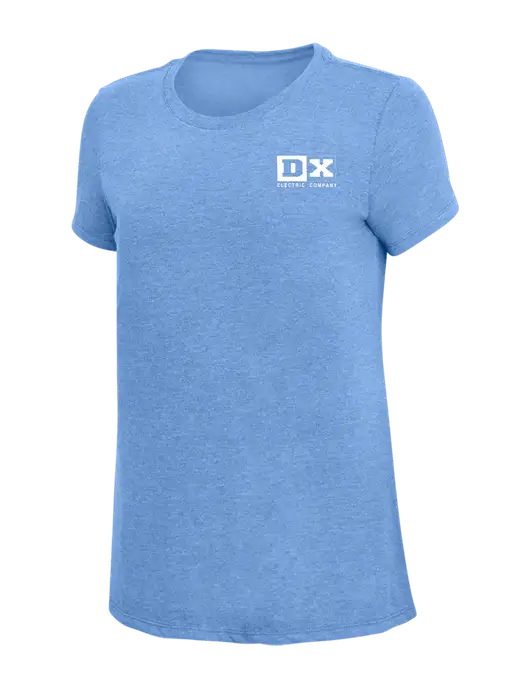 Womens Simply Soft Maritime Frost 4.5oz Poly/Combed Ring Spun Cotton T-Shirt
 w/DX Logo