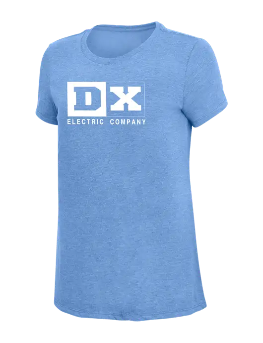 Womens Simply Soft Maritime Frost 4.5oz Poly/Combed Ring Spun Cotton T-Shirt
 w/DX Logo