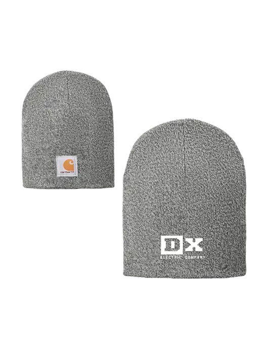 Carhartt Medium Grey Heather Acrylic Knit Hat w/DX Logo