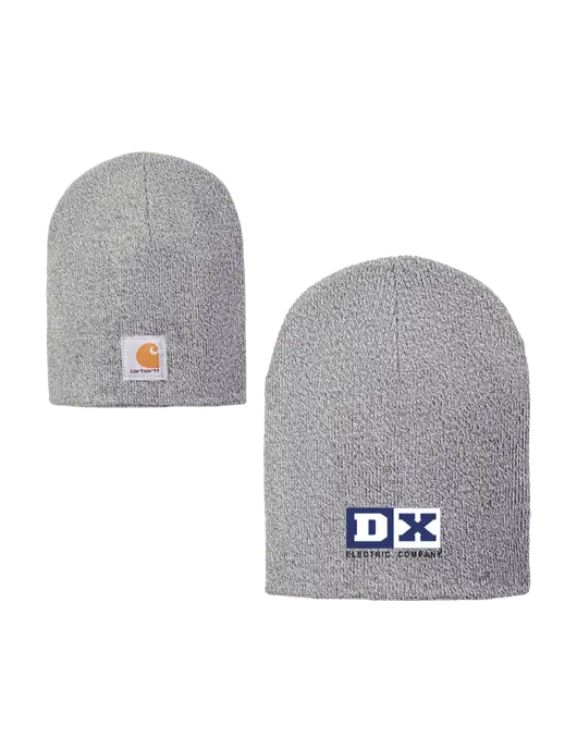 Carhartt Light Grey Heather Acrylic Knit Hat w/DX Logo