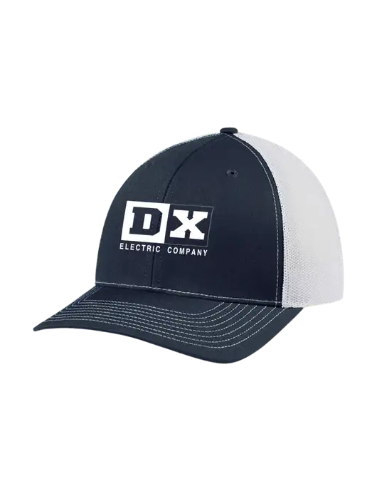 Richardson Adjustable Snapback Original 112 Trucker Cap Navy w/White Mesh w/DX Logo