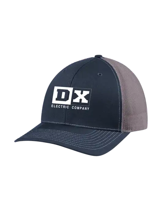 Richardson Adjustable Snapback Original 112 Trucker Cap Navy w/Charcoal Mesh w/DX Logo