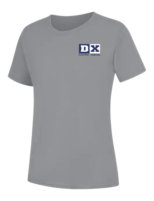 Womens Light Grey Heather Core Blend Tee w/DX Logo