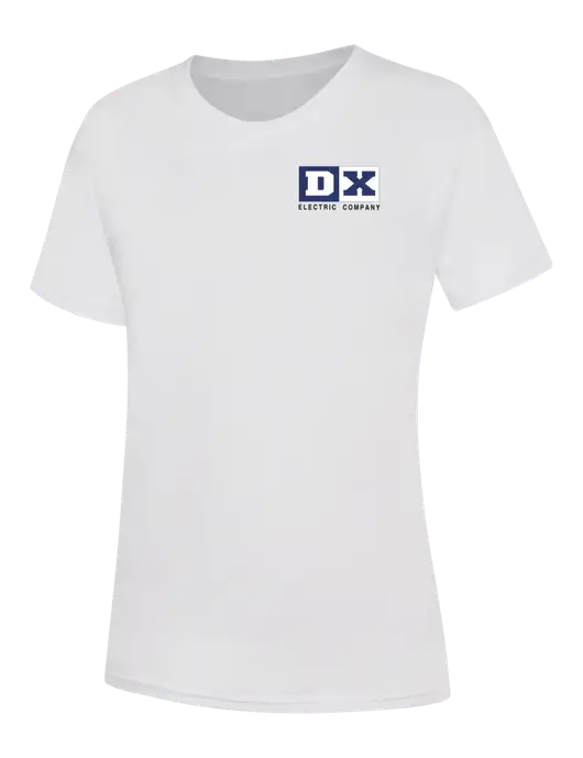Womens White Core Blend Tee w/DX Logo