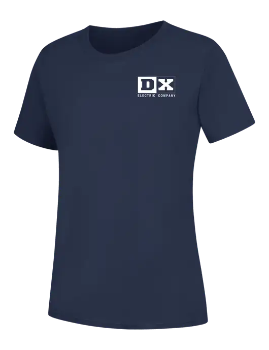 Womens Navy Core Blend Tee w/DX Logo
