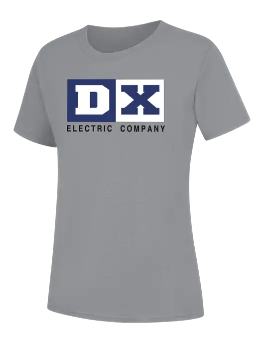 Womens Light Grey Heather Core Blend Tee w/DX Logo