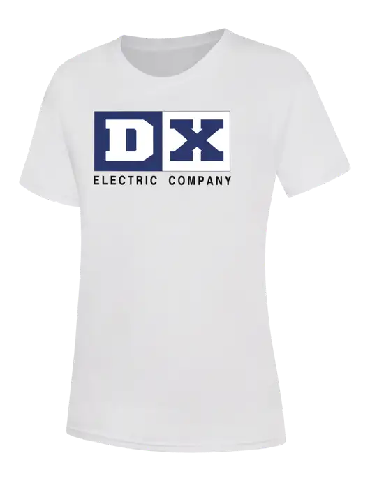 Womens White Core Blend Tee w/DX Logo