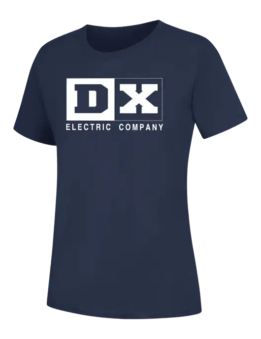 Womens Navy Core Blend Tee w/DX Logo