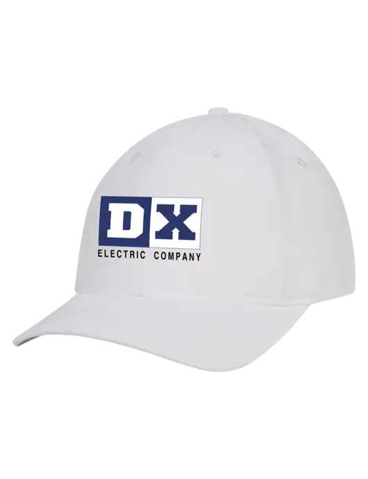White Nylon Twill Performance Cap w/DX Logo