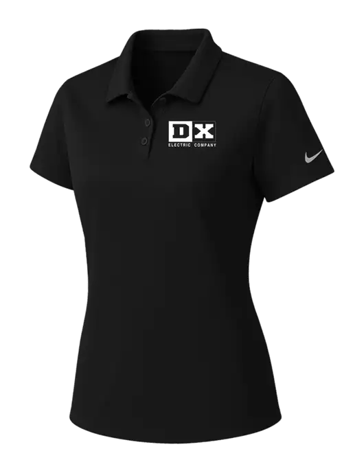 Nike Womens Black Dry Essential Solid Polo w/DX Logo