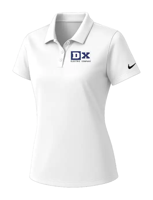 Nike Womens White Dry Essential Solid Polo w/DX Logo