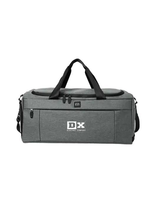 TravisMathew Dark Grey Heather Duration Duffel w/DX Logo