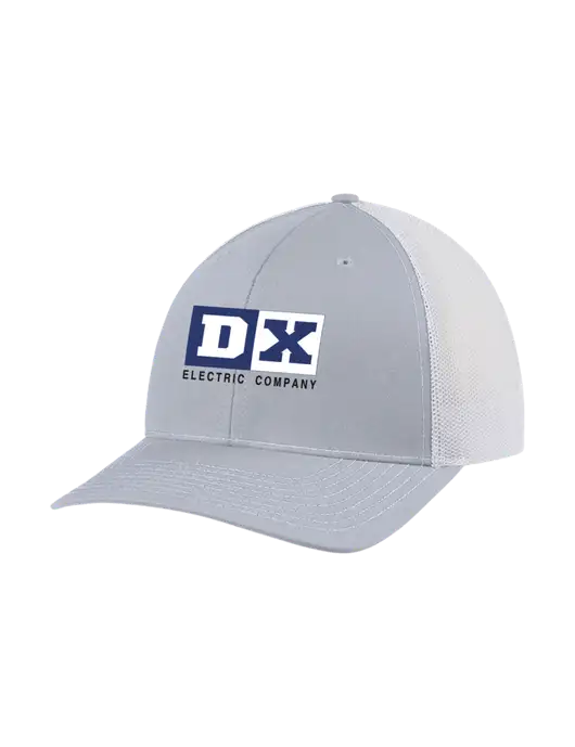 Richardson Adjustable Snapback Original 112 Trucker Cap Light Heather Grey w/White Mesh w/DX Logo