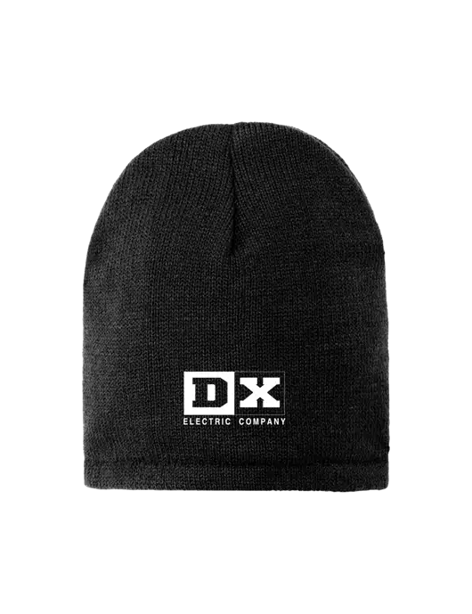 Black Fleece-Lined Beanie Cap w/DX Logo