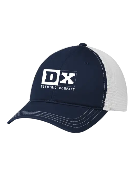 Richardson 111 Garment Washed Trucker Cap Navy w/White Mesh w/DX Logo