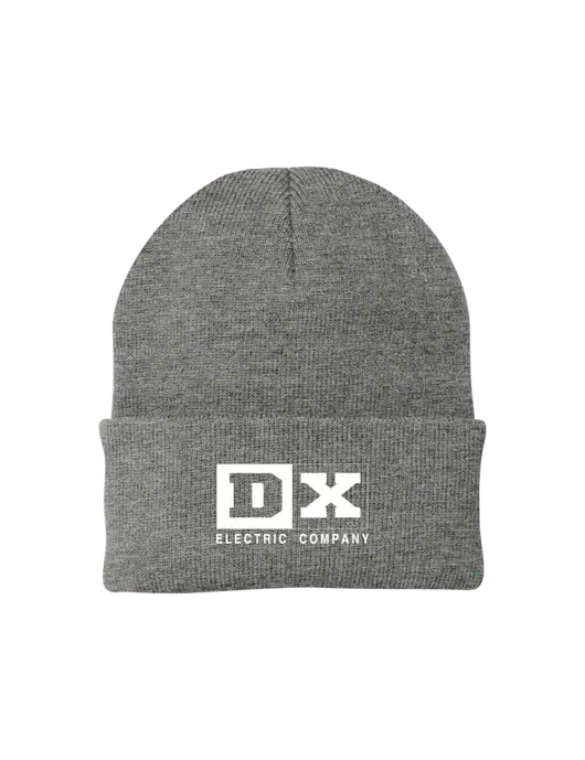 Medium Grey Heather Knit Cap w/DX Logo