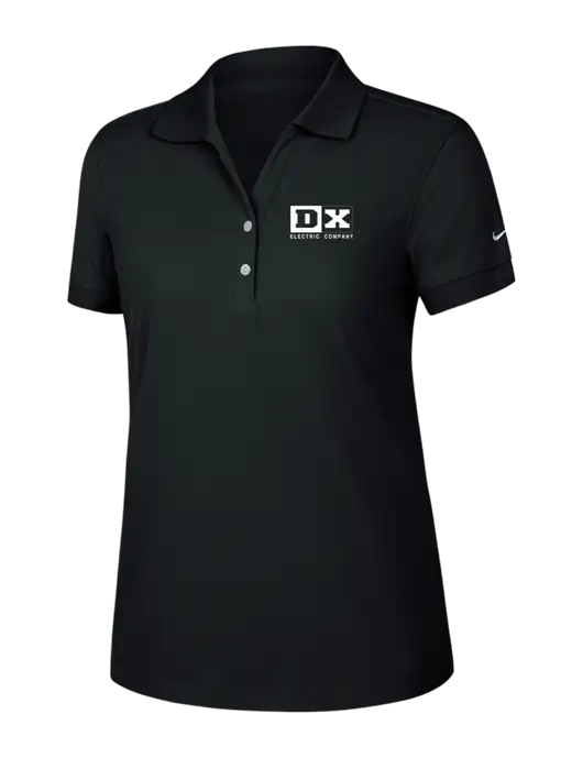 Nike Womens Dri-FIT Classic Black Polo w/DX Logo