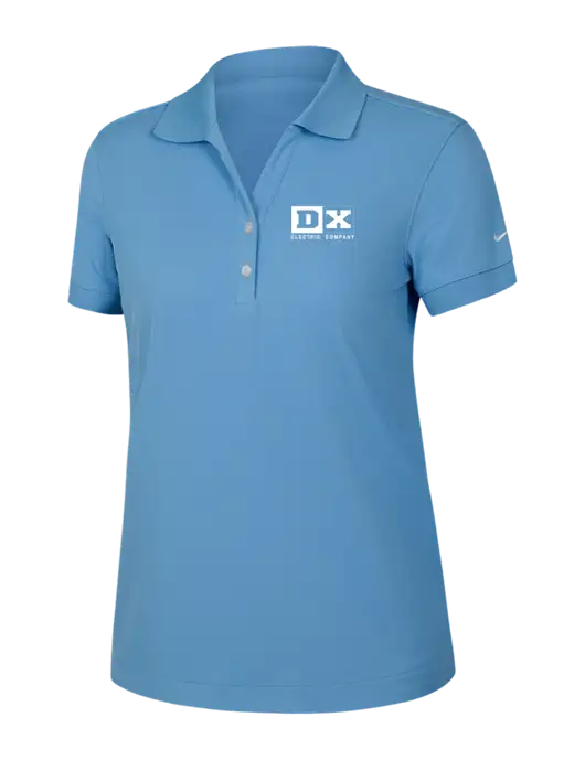 Nike Womens Dri-FIT Classic Light Blue Polo w/DX Logo