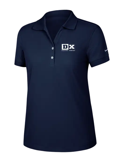 Nike Womens Dri-FIT Classic Dark Navy Polo w/DX Logo
