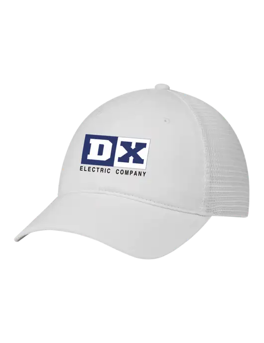Richardson 111 Garment Washed Trucker Cap White w/White Mesh w/DX Logo