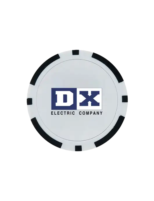 Black Poker Chip Ball Marker w/DX Logo