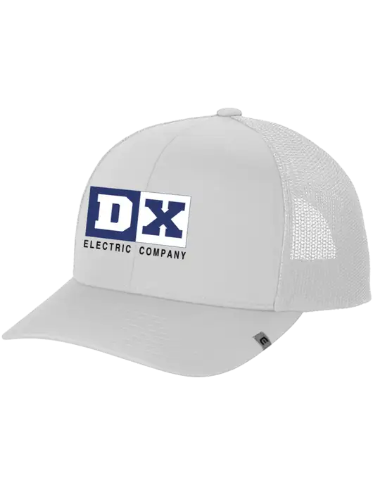 TravisMathew White Cruz Trucker Cap w/DX Logo