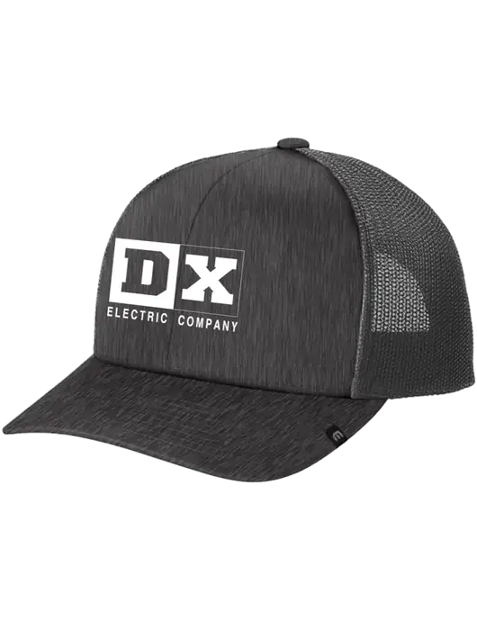 TravisMathew Very Dark Grey Heather Cruz Trucker Cap w/DX Logo