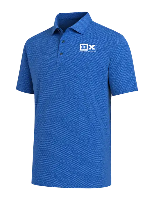 Callaway All-Over Stitched Royal Chev Polo  w/DX Logo