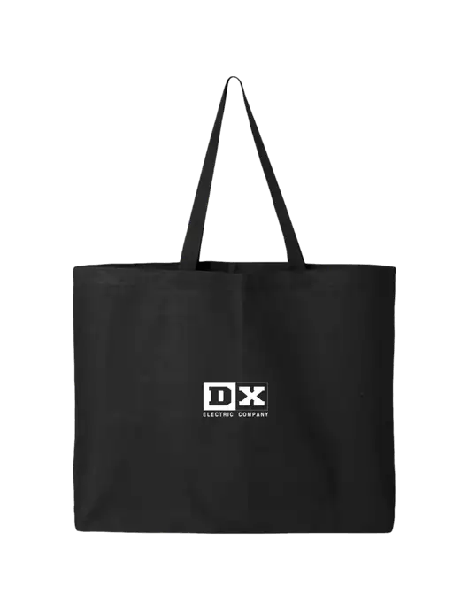 Sturdy Canvas Black Tote w/DX Logo