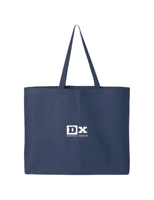 Sturdy Canvas Navy Tote w/DX Logo