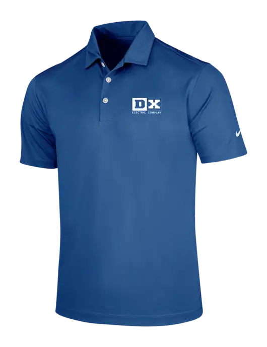 NIKE Dark Royal Dri-Fit Vertical Mesh Polo w/DX Logo