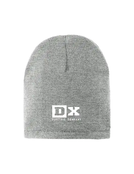 Dark Medium Grey Fleece-Lined Beanie Cap w/DX Logo