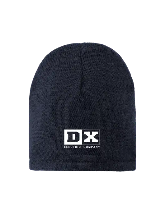 Dark Navy Fleece-Lined Beanie Cap w/DX Logo