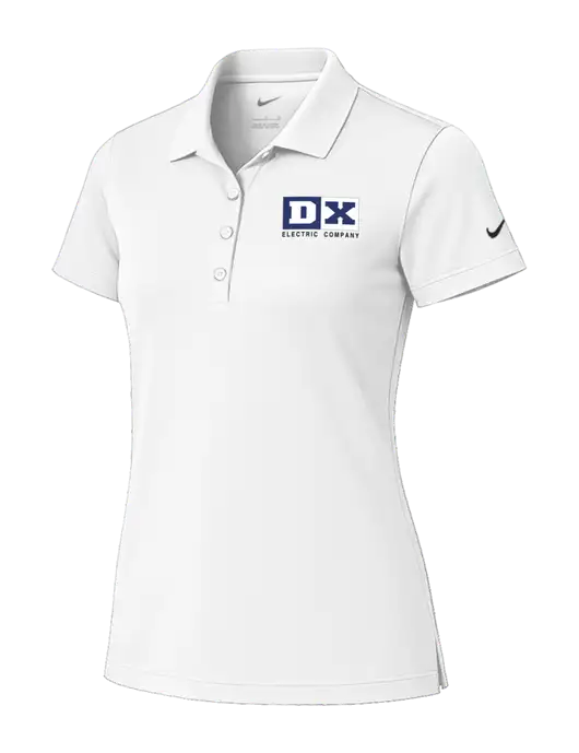 Nike Womens White Tech Basic Dri-FIT Polo
 w/DX Logo