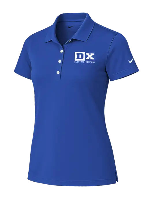 Nike Womens Royal Tech Basic Dri-FIT Polo
 w/DX Logo