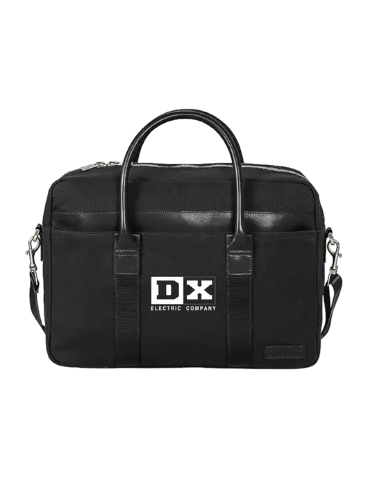 Brooks Brothers Wells Black Briefcase w/DX Logo