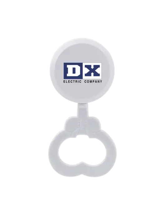 White Baby Rattle w/DX Logo