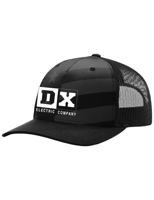 Richardson Five Panel Stars and Stripes Trucker Cap w/DX Logo