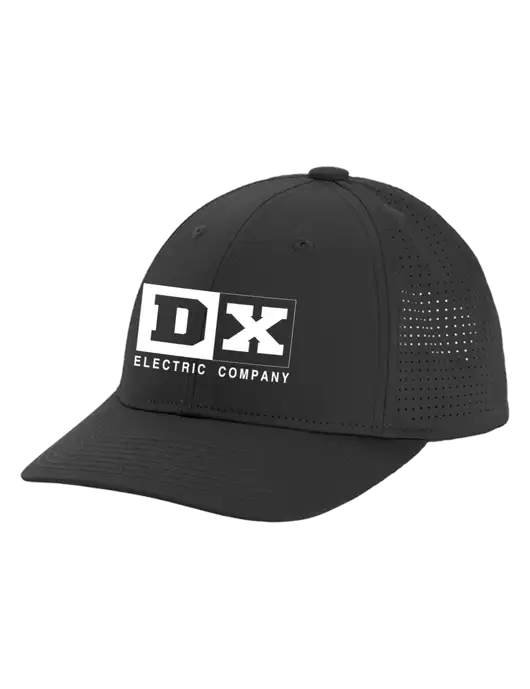 Pro-Cut Structured Snapback with Pinhole Mesh Very Dark Grey Cap w/DX Logo