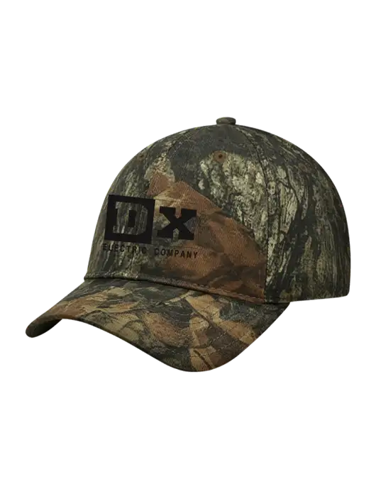 Mossy Oak New BK-UP Camo/Hunter Structured Cap With Flex Strap w/DX Logo